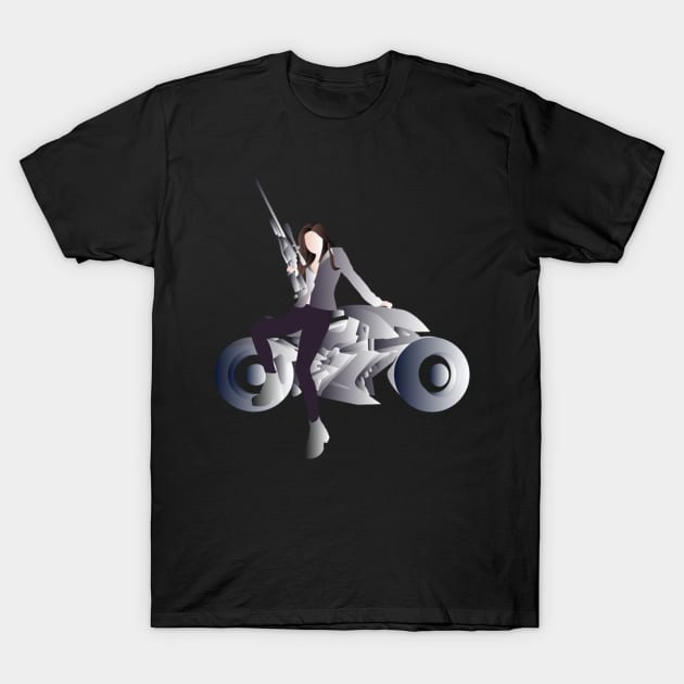 Biker Girl T-Shirt by Holman